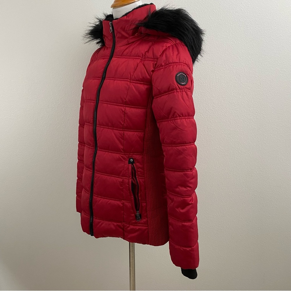 Nautica | Water Resistant Red Hooded Jacket - Picture 6 of 17